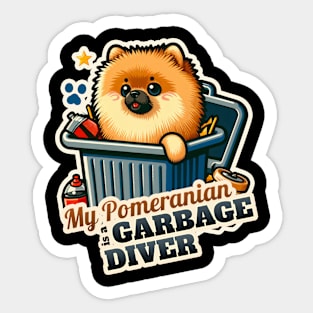 Pomeranian Dumpster diver Sticker